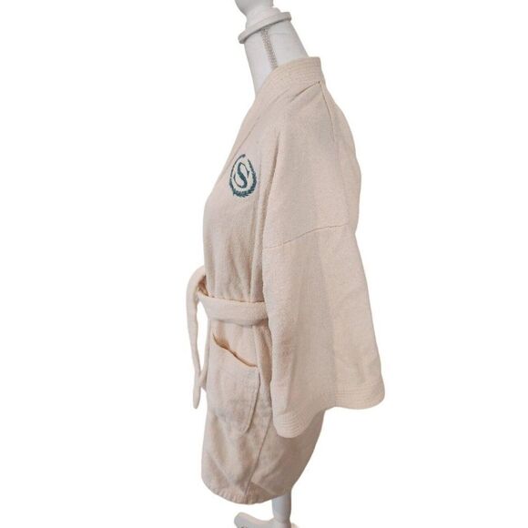 Vintage Sherton Sea Island Terry Velour OS Hotel Off White Robe Private Resort - Picture 3 of 5